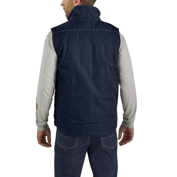 NEW $225 Carhartt Fire-Resistant Quick Duck Vest!  Navy  Insulated  DWR  103387 - Picture 4 of 4